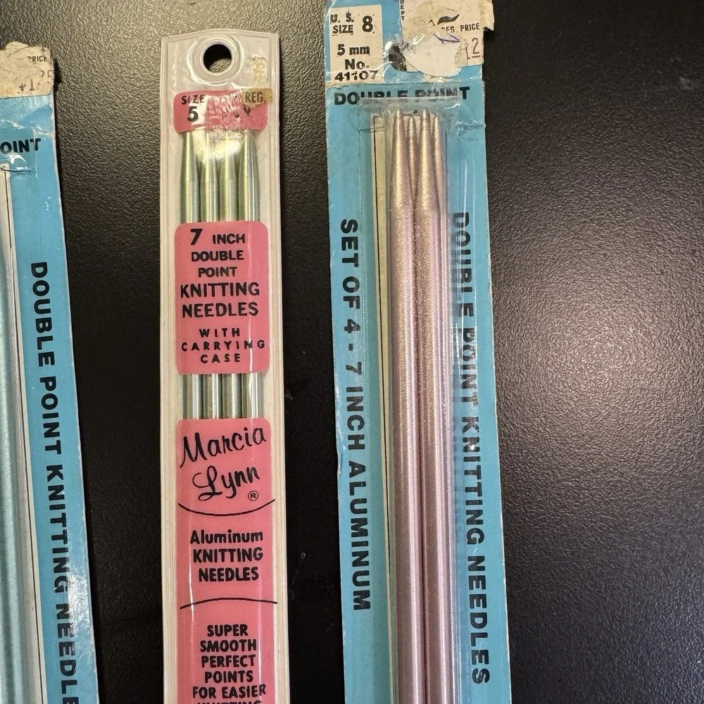 Vintage  Knitting Needles‎ Size 8,8,& 7 Double Point New In Package